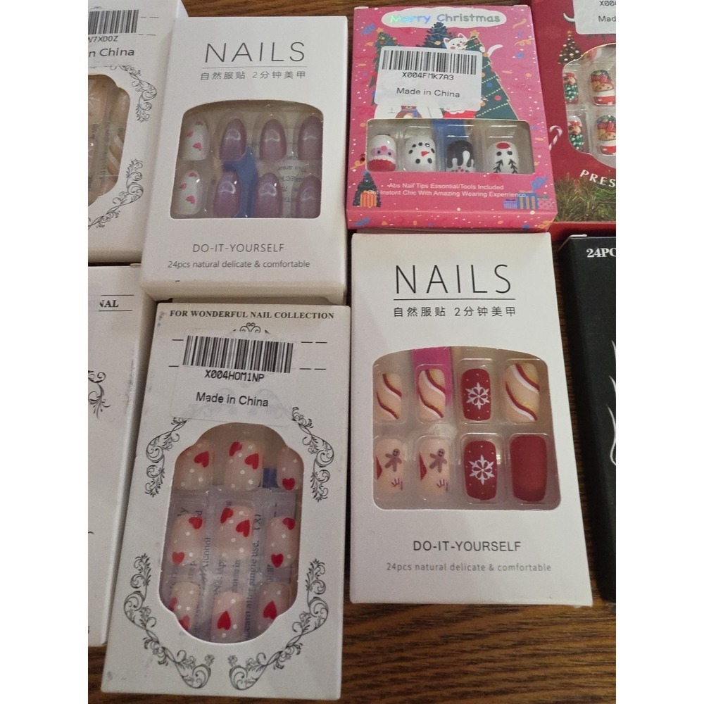 14 Pair Bundle Press On Nails, with Nail Art, New/Unopened - Picture 4 of 5